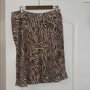 Sandra Darren Zebra Pattern A-Line Skirt